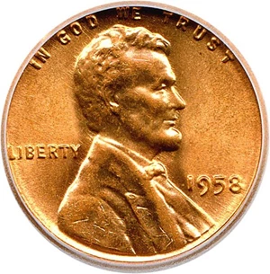 image for: 1958 1c ICG MS67 RD