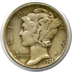 image for: 1921-D 10c PCGS VF30