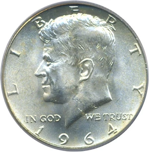 image for: 1964 50c PCGS MS65