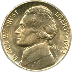 image for: 1938-D 5c Jefferson PCGS MS66 FS