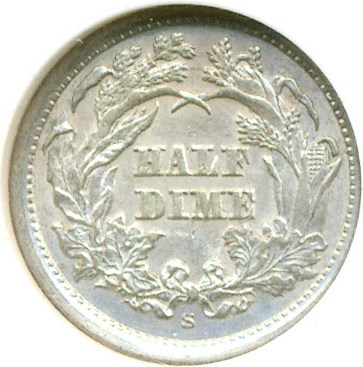 image for: 1864-S H10c  PCI AU50