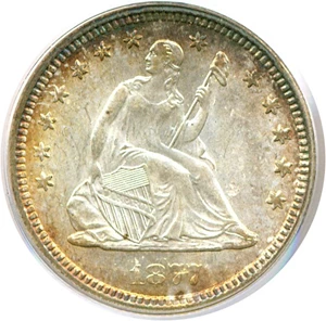 image for: 1877-S 25c PCGS MS63