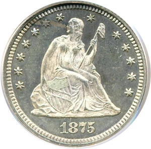image for: 1875 25c PCGS Proof 62
