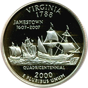 image for: 2000-S 25c Virginia PCGS Proof 69 DCameo