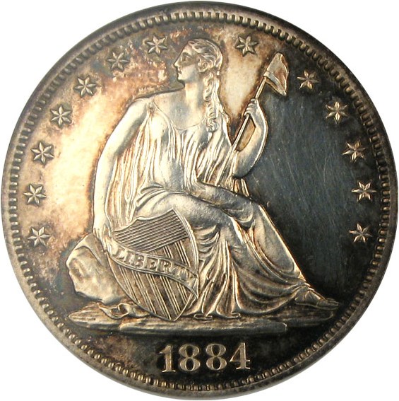 image for: 1884 50c  NGC Proof 61