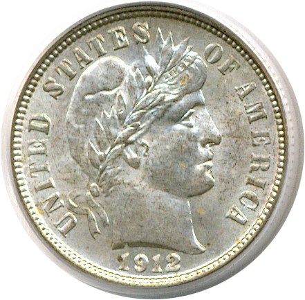 image for: 1912-S 10c  PCGS MS65 