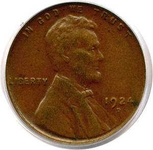 image for: 1924-D 1c PCGS XF45 BN