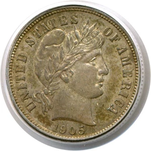 image for: 1905-S 10c PCGS AU58