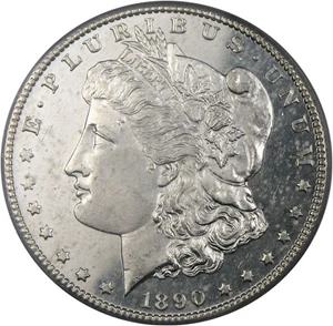 image for: 1890-CC $1 PCGS MS63 DMPL