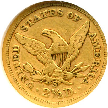 image for: 1870-S $2 1/2  NGC XF40 