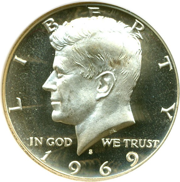 image for: 1969-S 50c  NGC Proof 67 Cameo