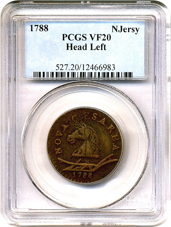 image for: 1788 New Jersey Head Left PCGS VF20