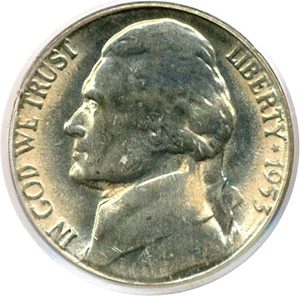 image for: 1953-S 5c PCGS MS64 FS