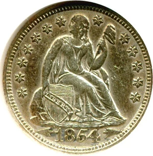 image for: 1854 10c Arrows AU Details ANACS Net XF45 (Cleaned)