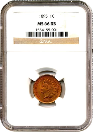 image for: 1895 1c NGC MS66 RB