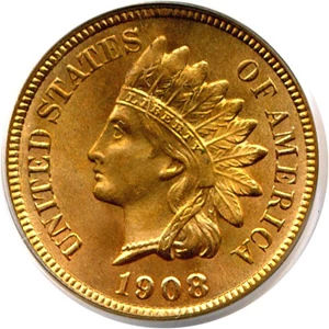 image for: 1908-S 1c PCGS MS65 RD