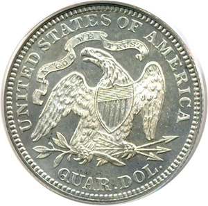image for: 1875 25c PCGS Proof 62