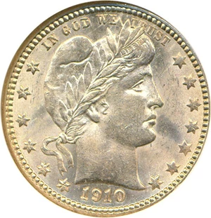 image for: 1910-D 25c NGC MS63