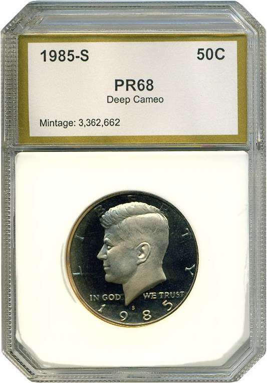 image for: 1985-S 50c  PCI Proof 68 DCameo