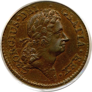 image for: 1723 1/2 P Hibernia PCGS MS64 BN