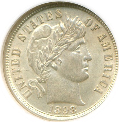 image for: 1898 10c  NGC MS61