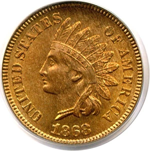 image for: 1868 1c PCGS/CAC MS65 RD