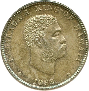 image for: 1883 25c Hawaii PCGS MS65