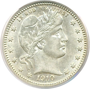 image for: 1910-D 25c PCGS AU55