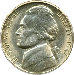 image for: 1947-S 5c PCGS MS66 FS