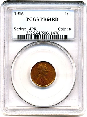 image for: 1916 1c PCGS Proof 64 RD