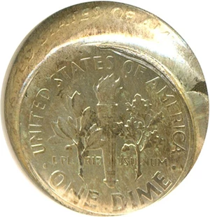 image for: Mint Error: 1964 10c NGC MS66 FT - Reverse Die Cap