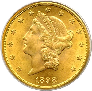 image for: 1898-S $20 PCGS MS63