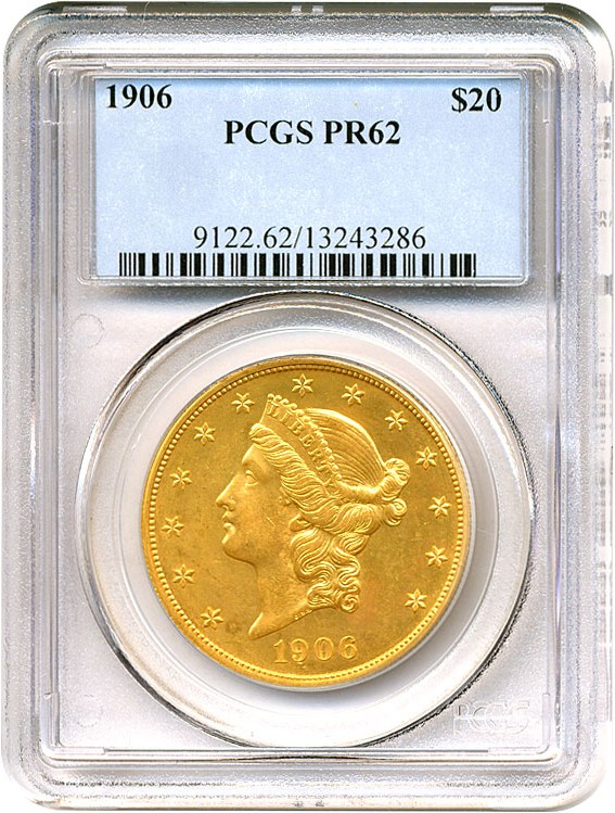 image for: 1906 $20  PCGS Proof 62
