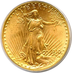 image for: 1910-D $20 PCGS MS65