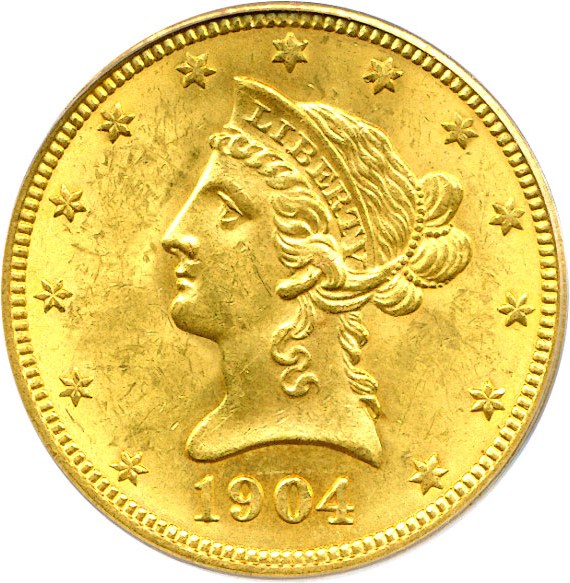 image for: 1904 $10  PCGS MS63