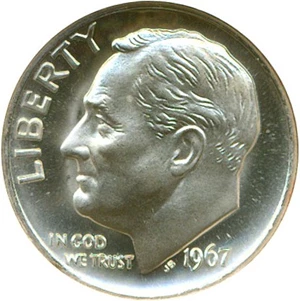 image for: 1967 10c SMS NGC MS66 Cameo
