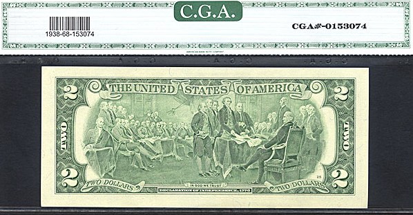 image for: Fr.1938E 2003 $2 Ft. Worth, TX CGA Gem CU68  [E20089750D]