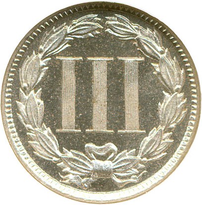 image for: 1886 3cN  NGC Proof 65 Cameo