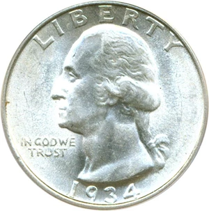 image for: 1934-D 25c PCGS MS65