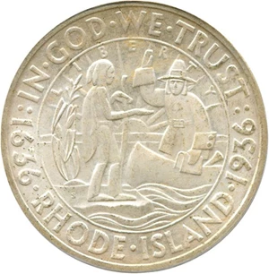 image for: 1936-S 50c Rhode Island PCGS MS66