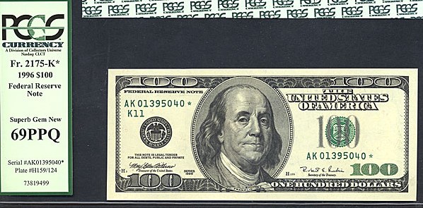1996 $100 Dallas (Fr. 2175K)
