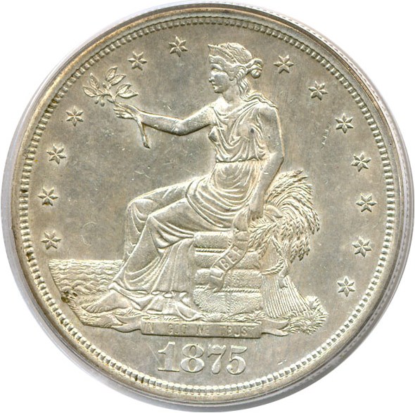 image for: 1875-S/CC Trade$  PCGS AU55
