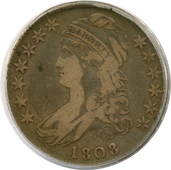 image for: 1808/7 50c  PCGS F12