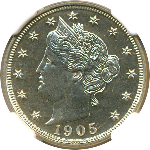 image for: 1905 5c  NGC Proof 65