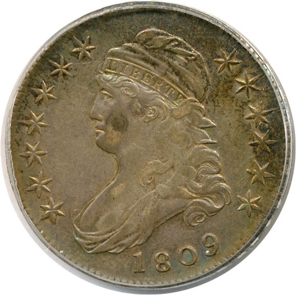 image for: 1809 50c III Edge PCGS XF45