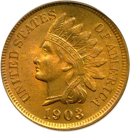 image for: 1903 1c  PCGS MS65 RD