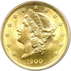 image for: 1900 $20 PCGS MS63