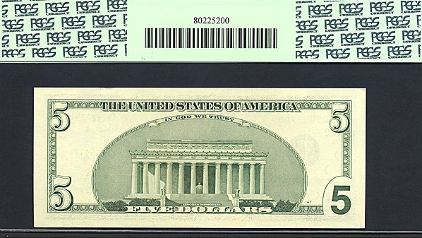 image for: Fr.1990L 2003 $5 Ft. Worth, TX PCGS Choice CU63 PPQ  [DL09553700] *Star* 