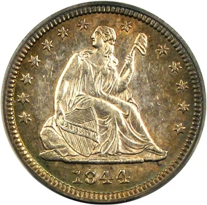 image for: 1844 25c PCGS AU58