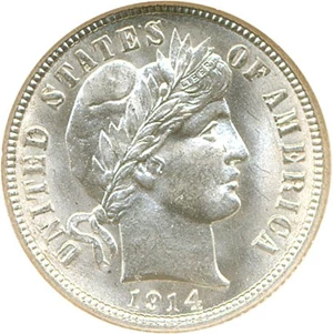 image for: 1914 10c NGC MS66